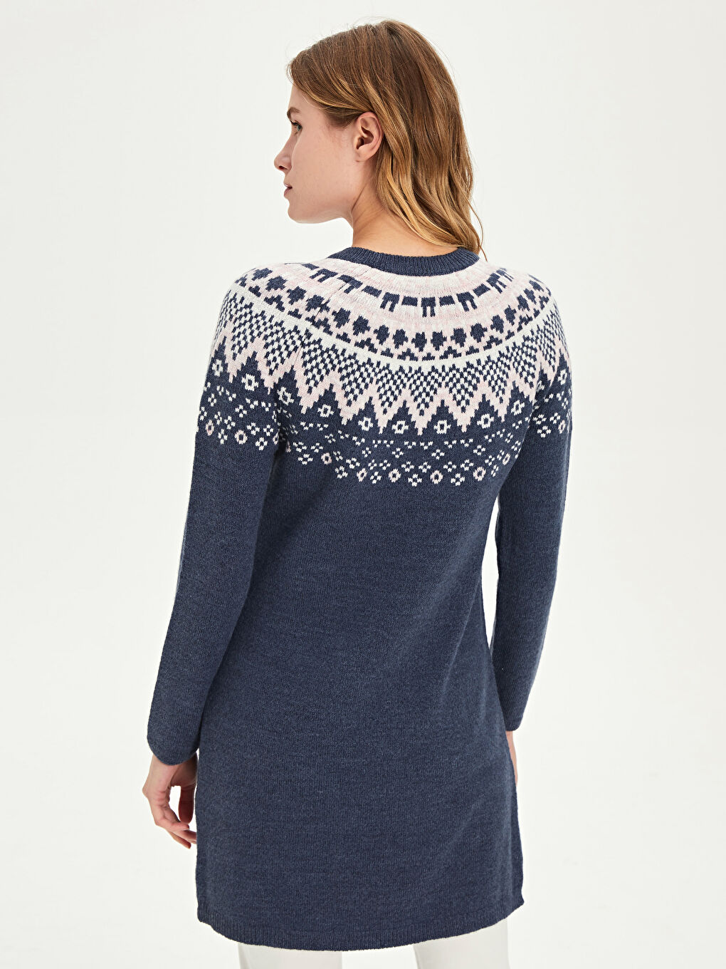 İndigo Bisiklet Yaka Kadın Tunik-2