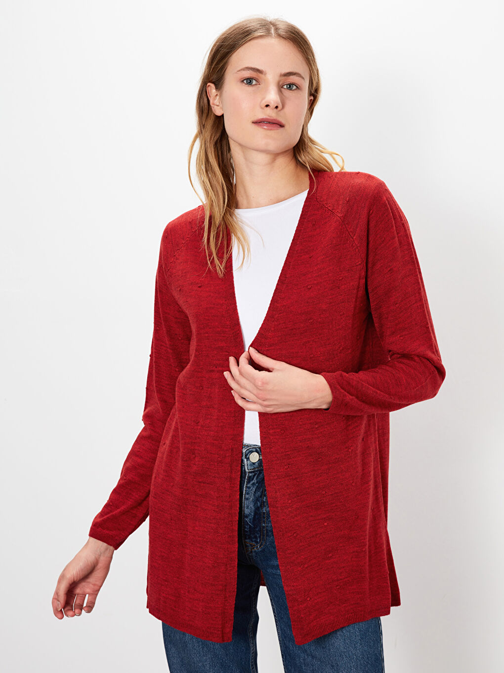 Әйелдер қоңыр Кардиган-1