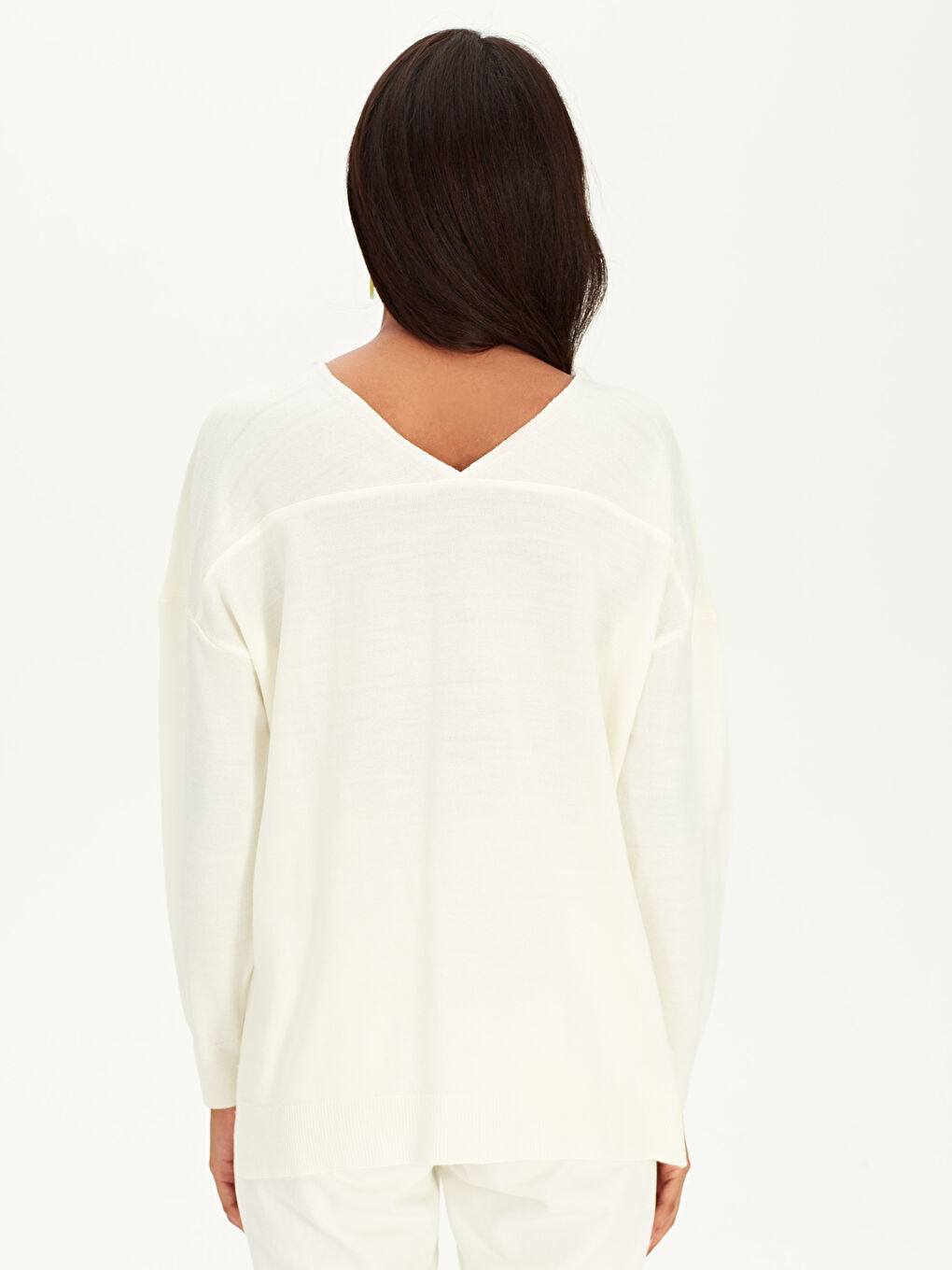 V-Neck Long Sleeve Women's Tunic-2