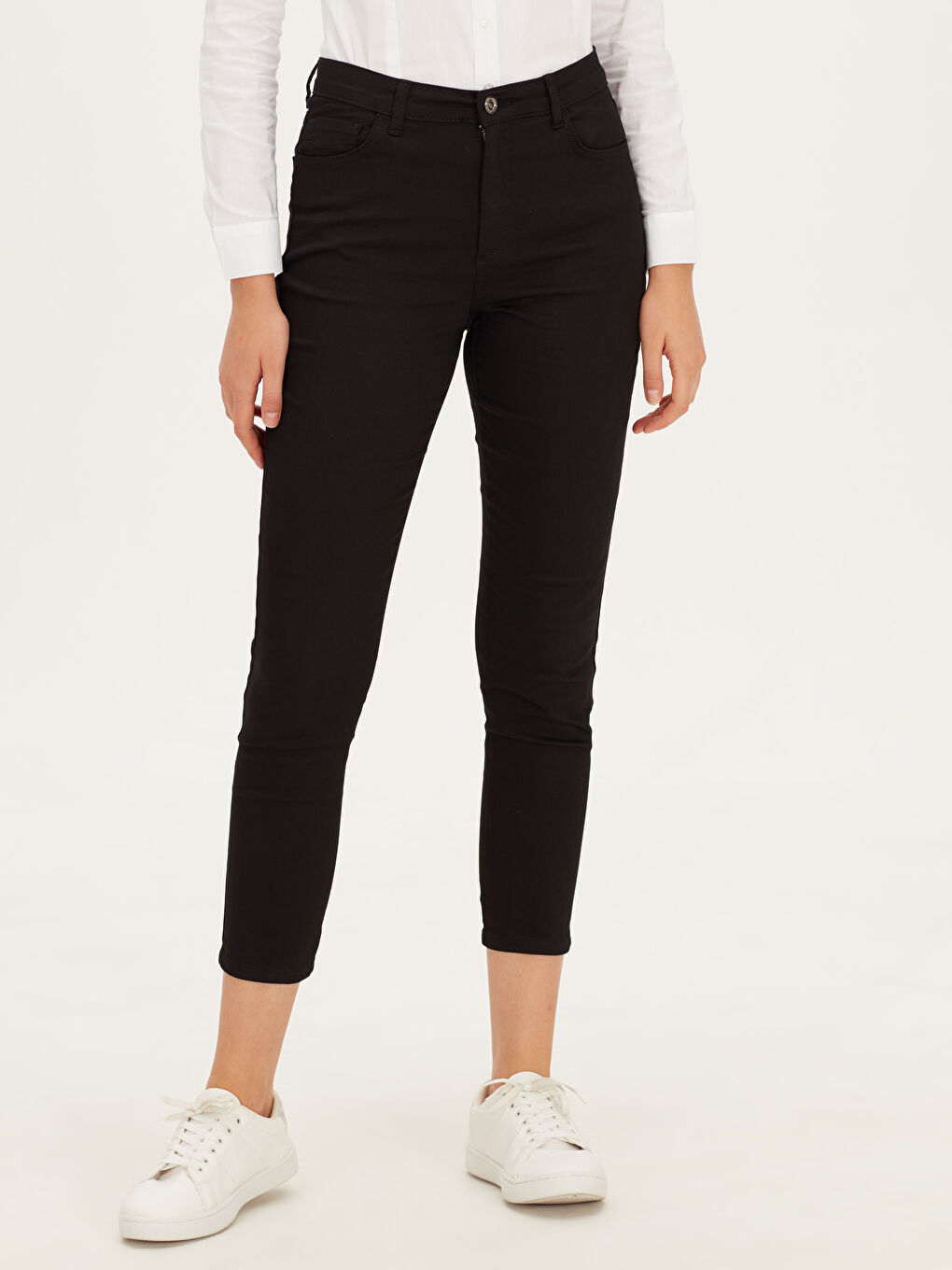 Wrist Length Women's Slim Pants-1