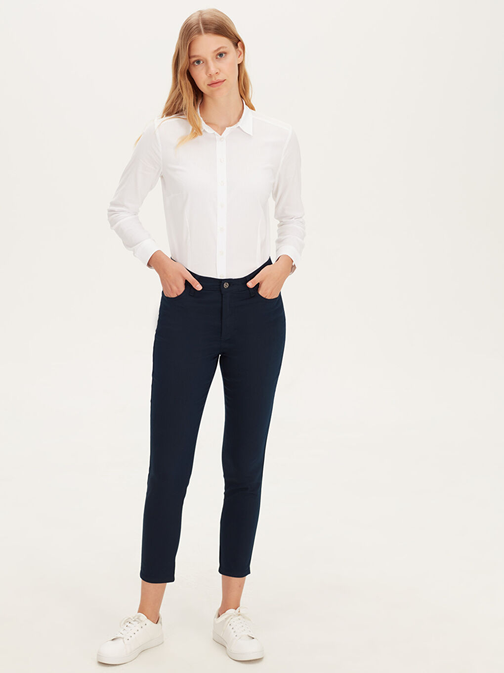 LCWAIKIKI Basic Woman NAVY Trousers -9W9184Z8-E1J