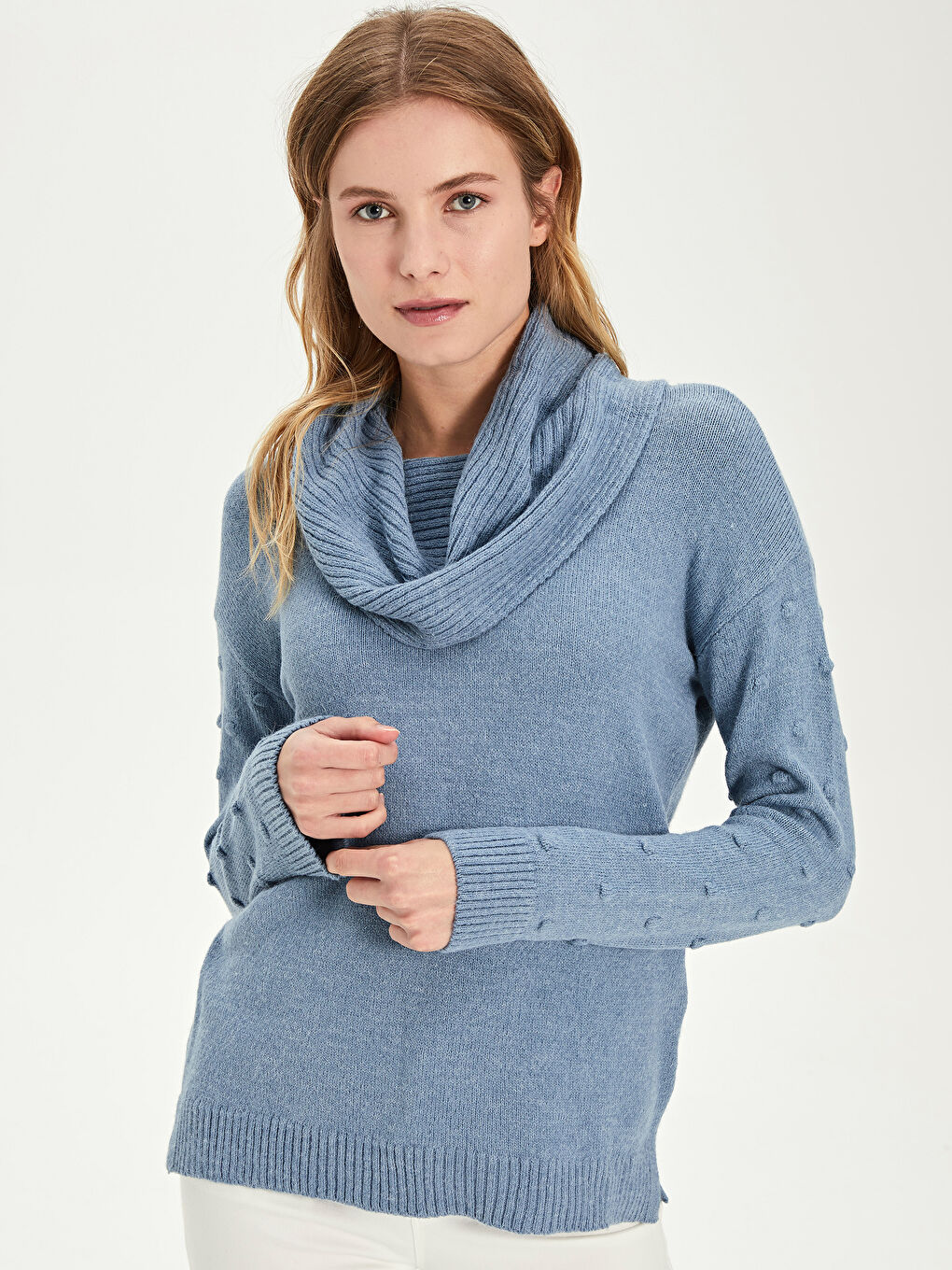 Свитер Женский С Воротником-Хомутом-1