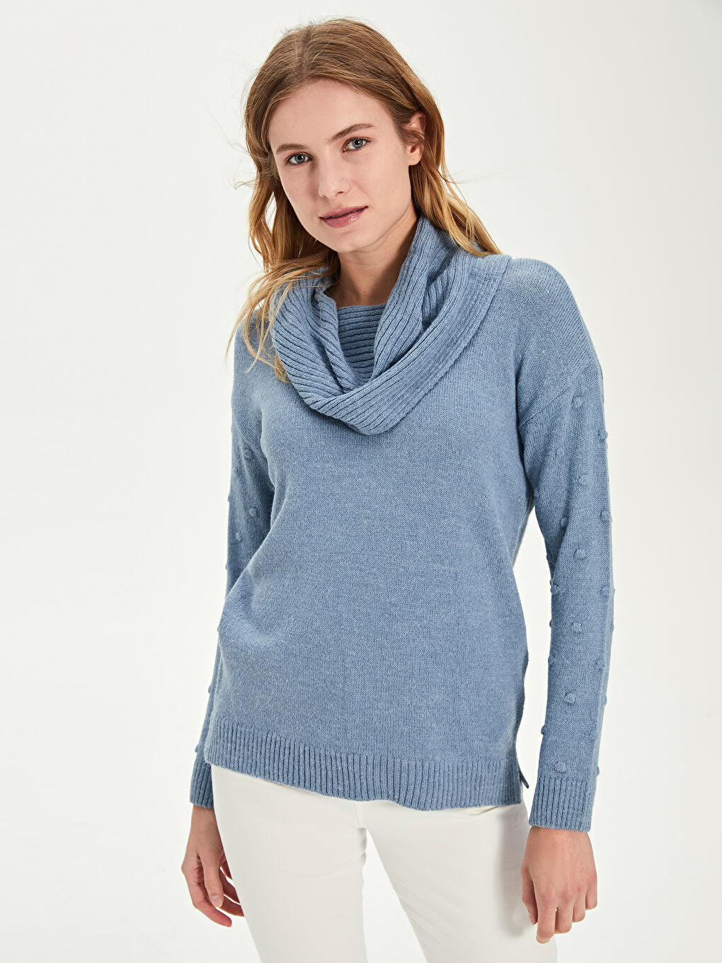 Свитер Женский С Воротником-Хомутом-2