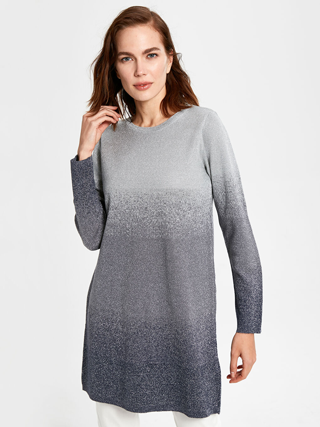 Mavi Bisiklet Yaka Kadın Tunik-1