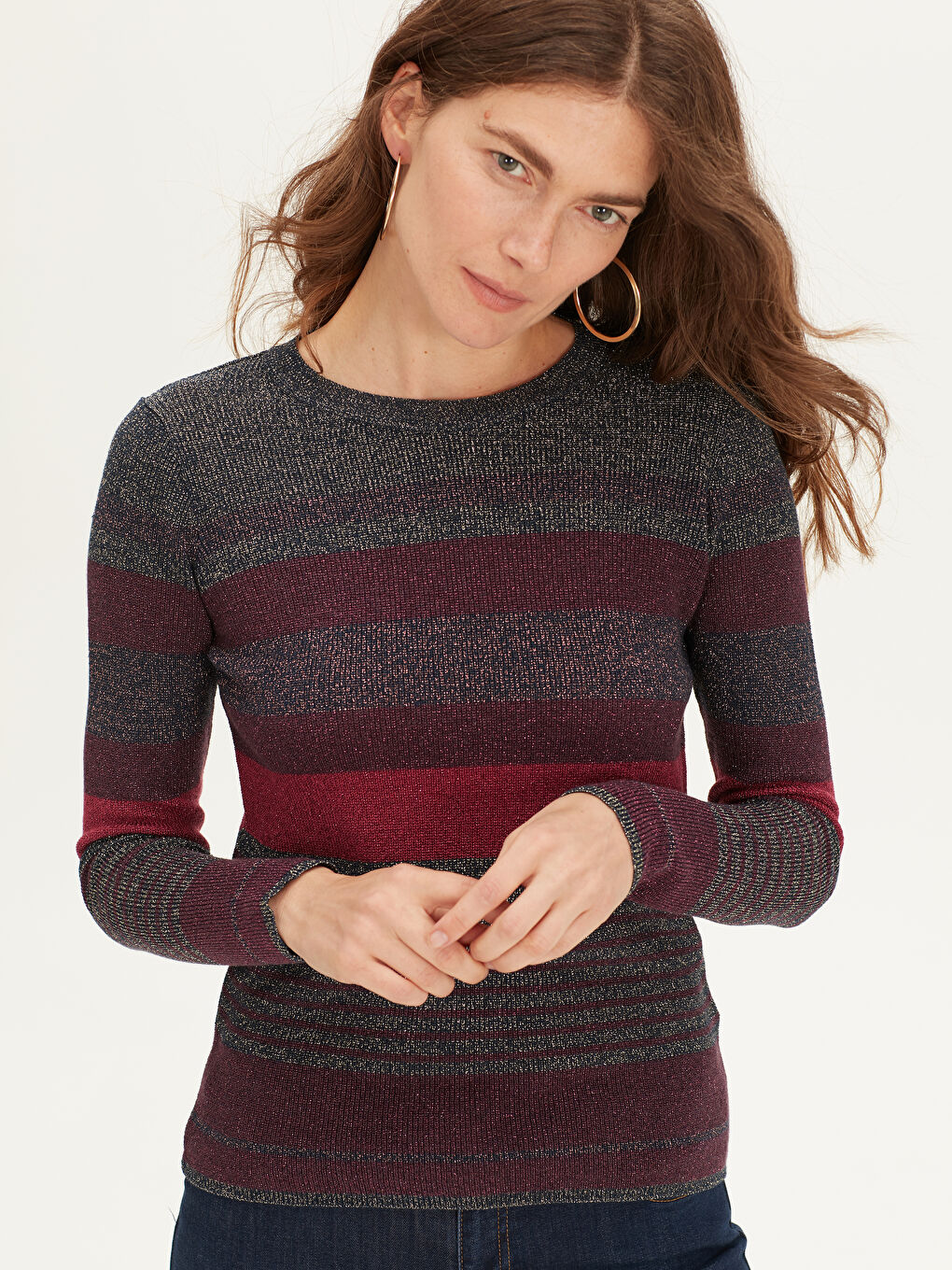 Mürdüm Bisiklet Yaka Kadın Kazak-1