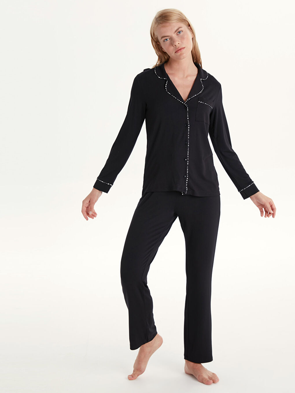 Yeni Siyah Pijama Takım-1