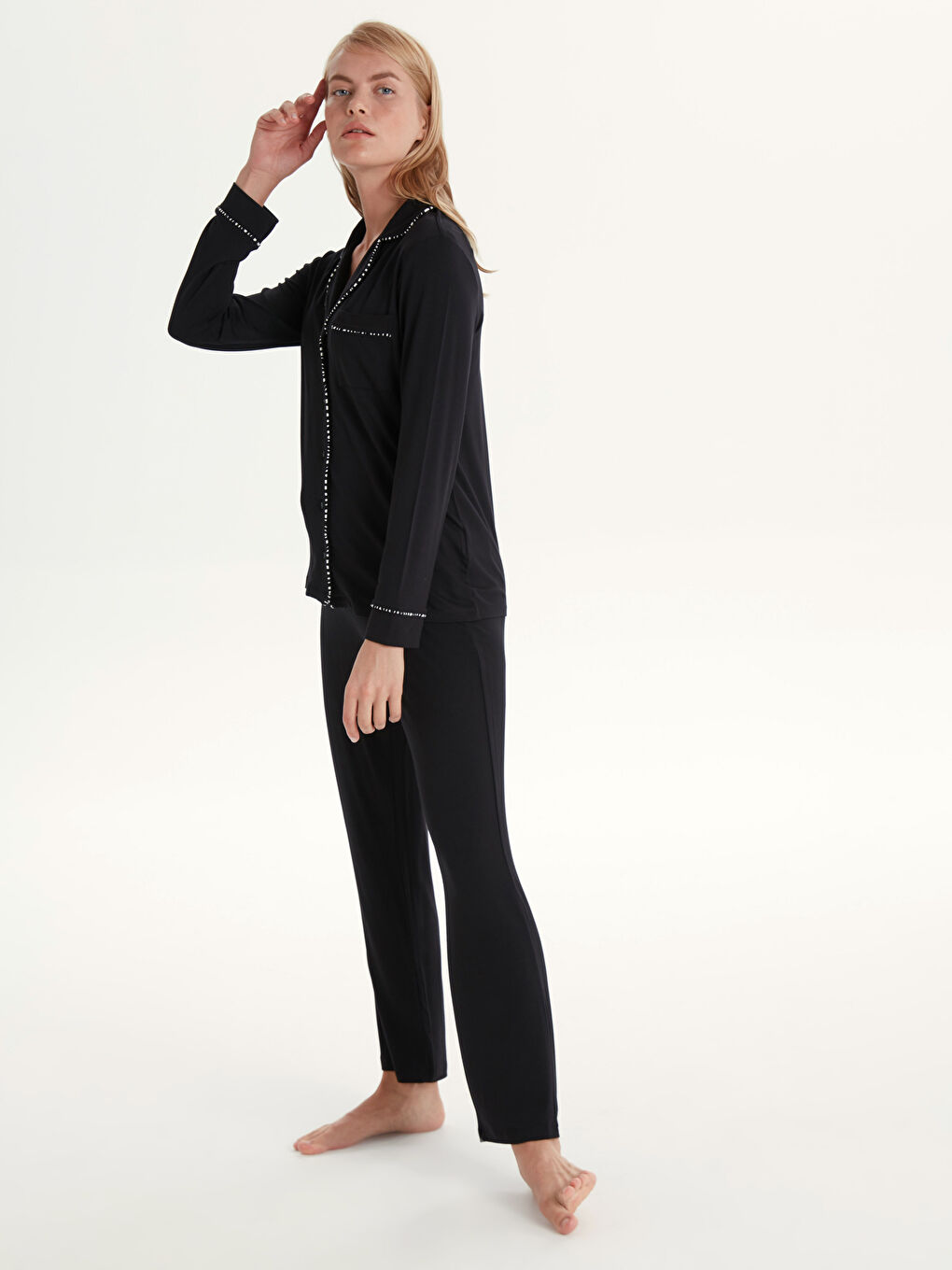 Yeni Siyah Pijama Takım-2