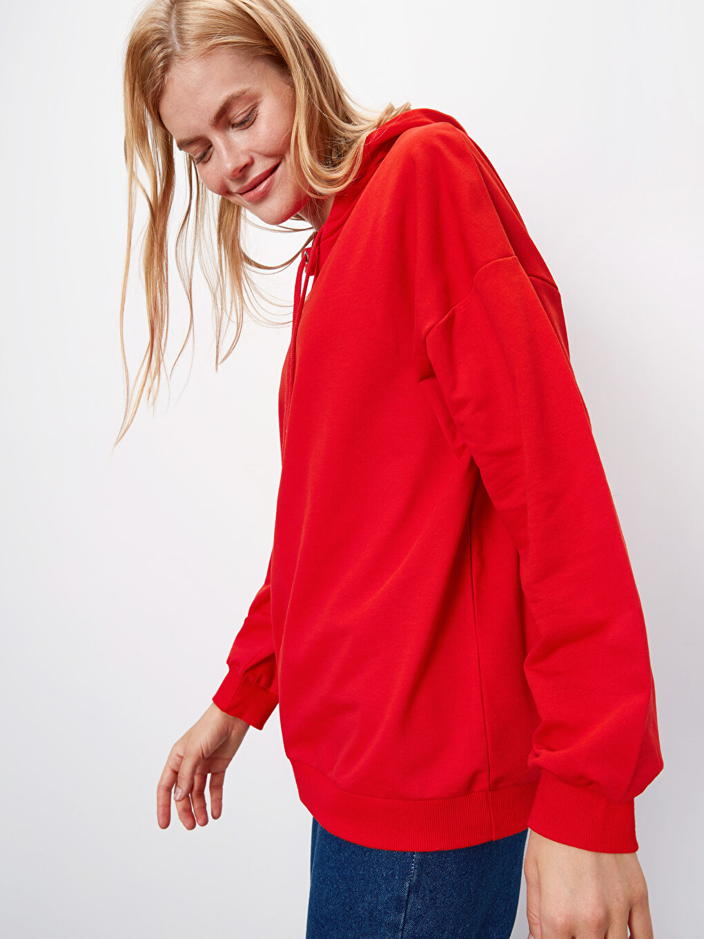 Canlı Kırmızı Sweatshirt