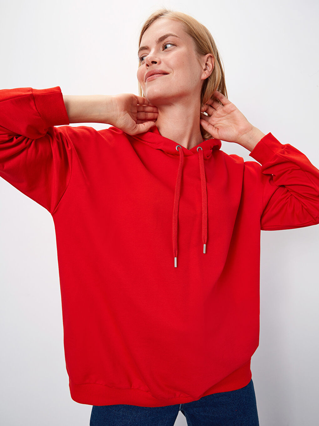 Canlı Kırmızı Sweatshirt-1