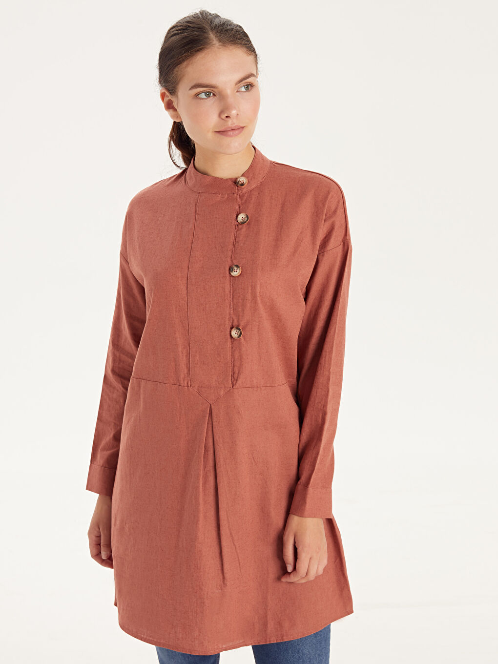 Tunique Pour Femmes En Lin Surdimensionnée