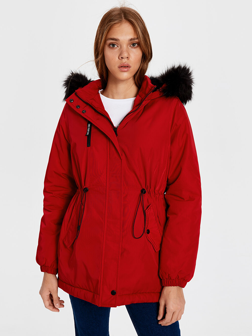 LCW Vision Frau ROT Parka-Mantel -9WG180Z8-EAT