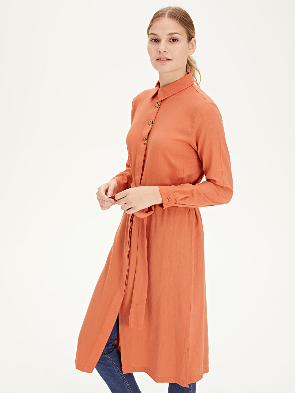 Waistband Plain Viscose Tunic