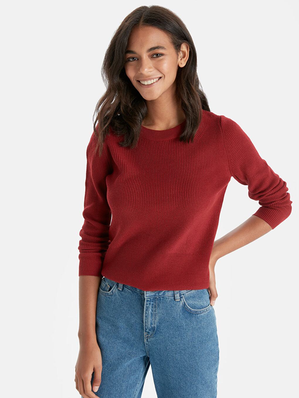 Self-Patterned Tricot Jumper