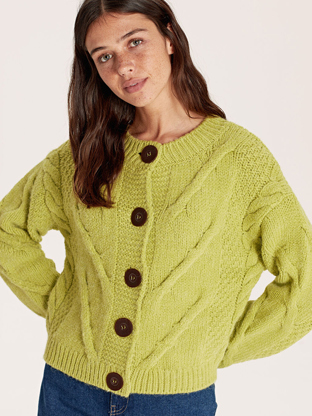 Açık Yeşil Hırka