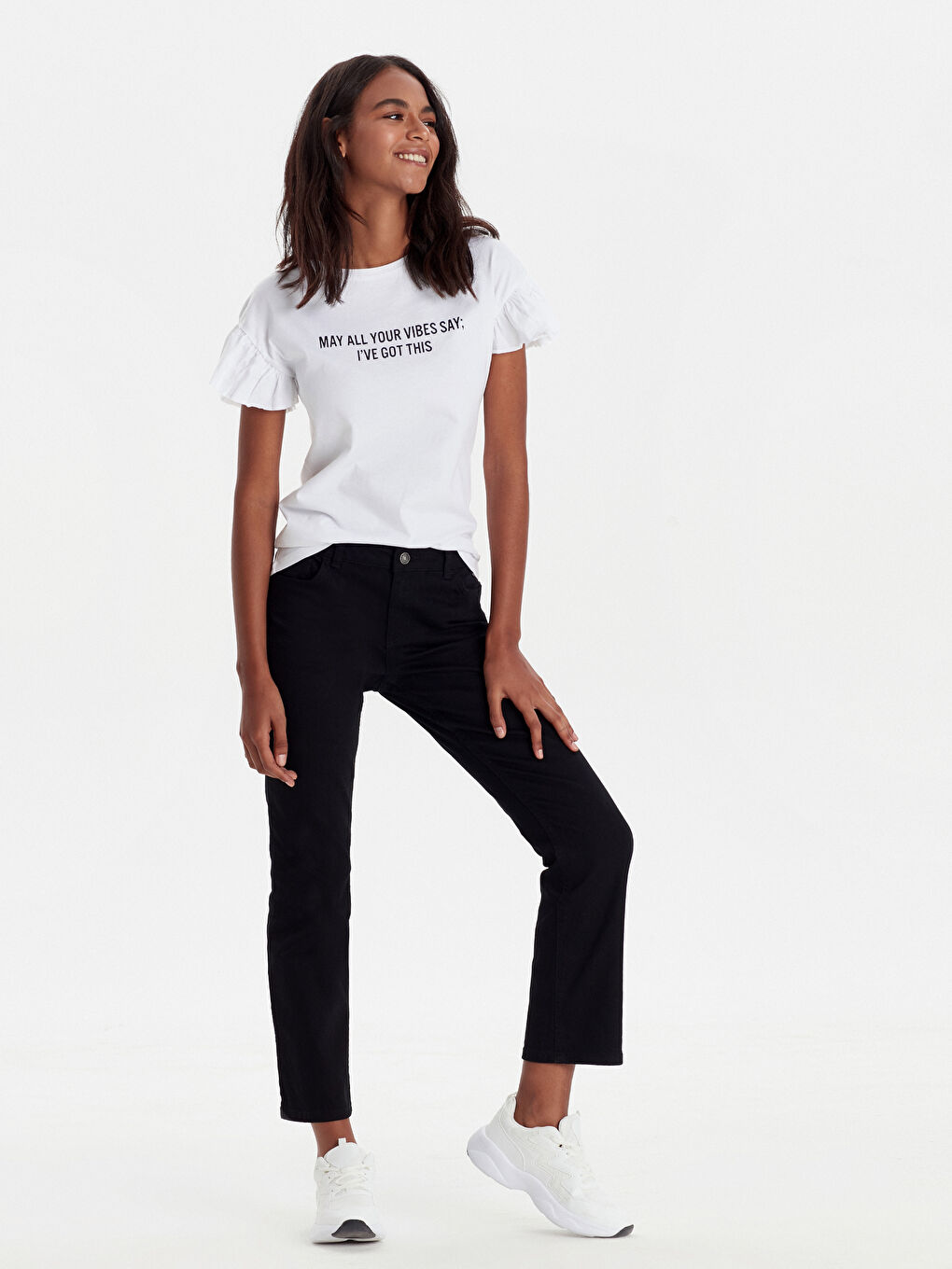 Women's Standard Fit Regular Denim Trousers-1