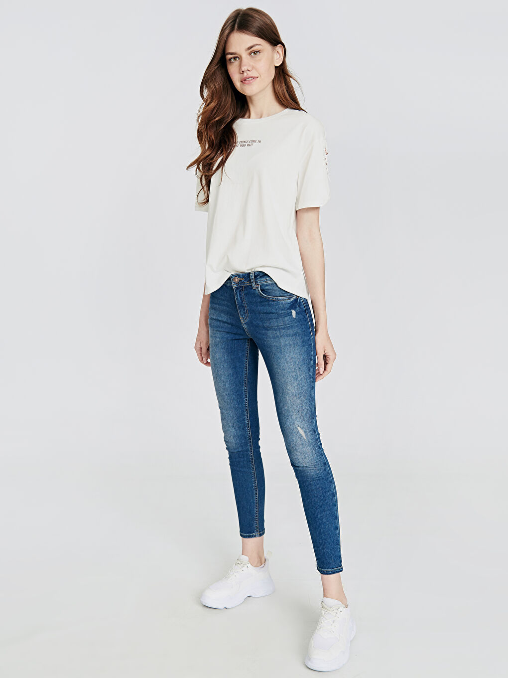 Women's Skinny Fit Regular Denim Trousers-1