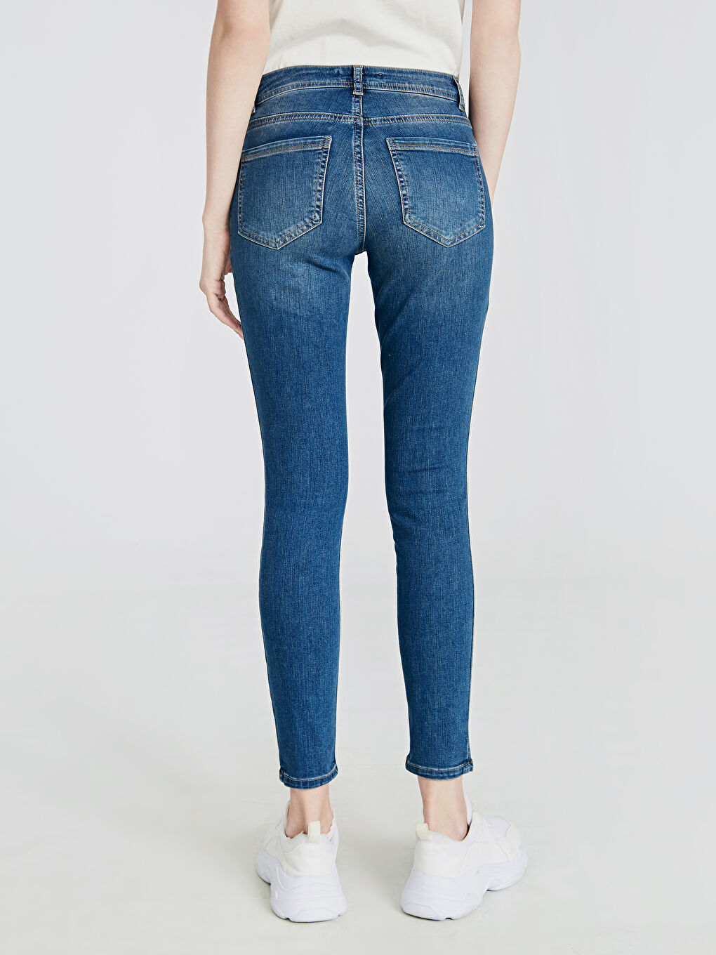 Women's Skinny Fit Regular Denim Trousers-3