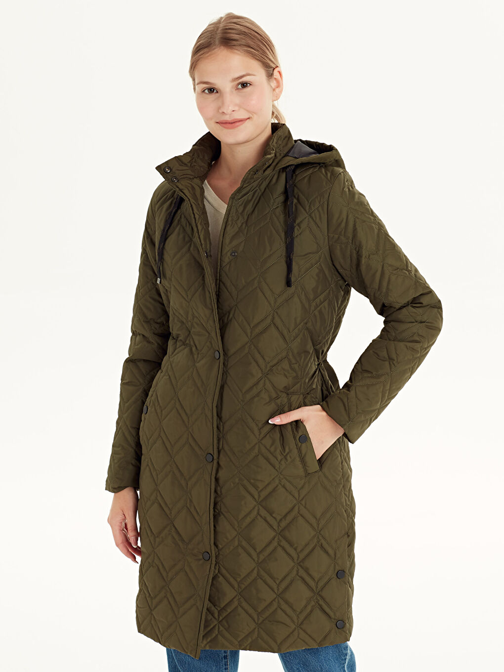 Manteau KAKI Femme-1