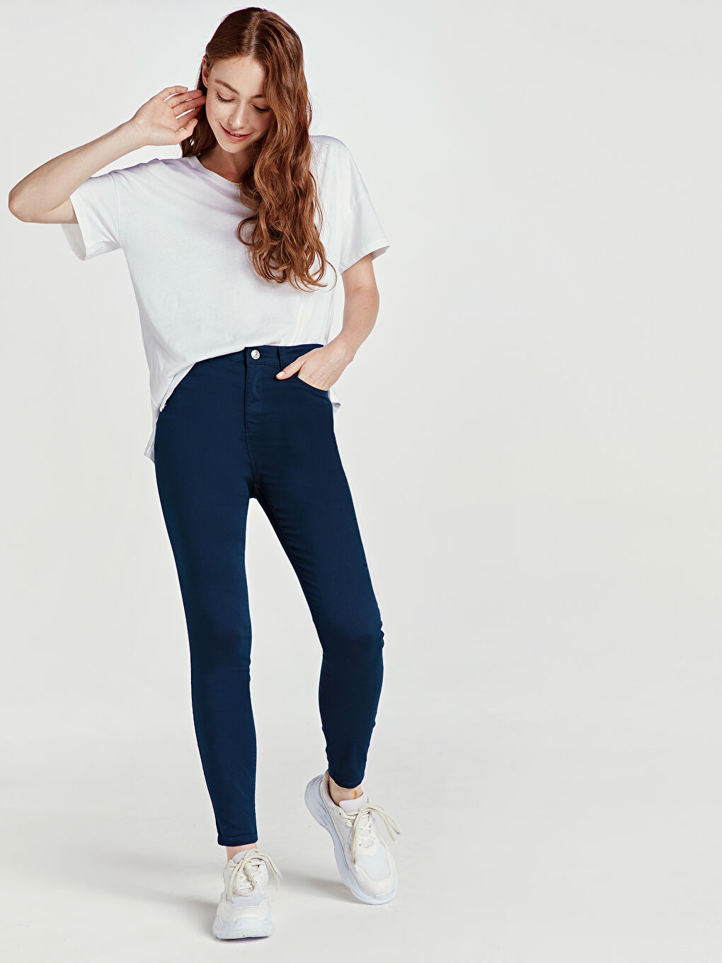 Lacivert Jüpiter Süper Skinny Fit Kadın Jean Pantolon