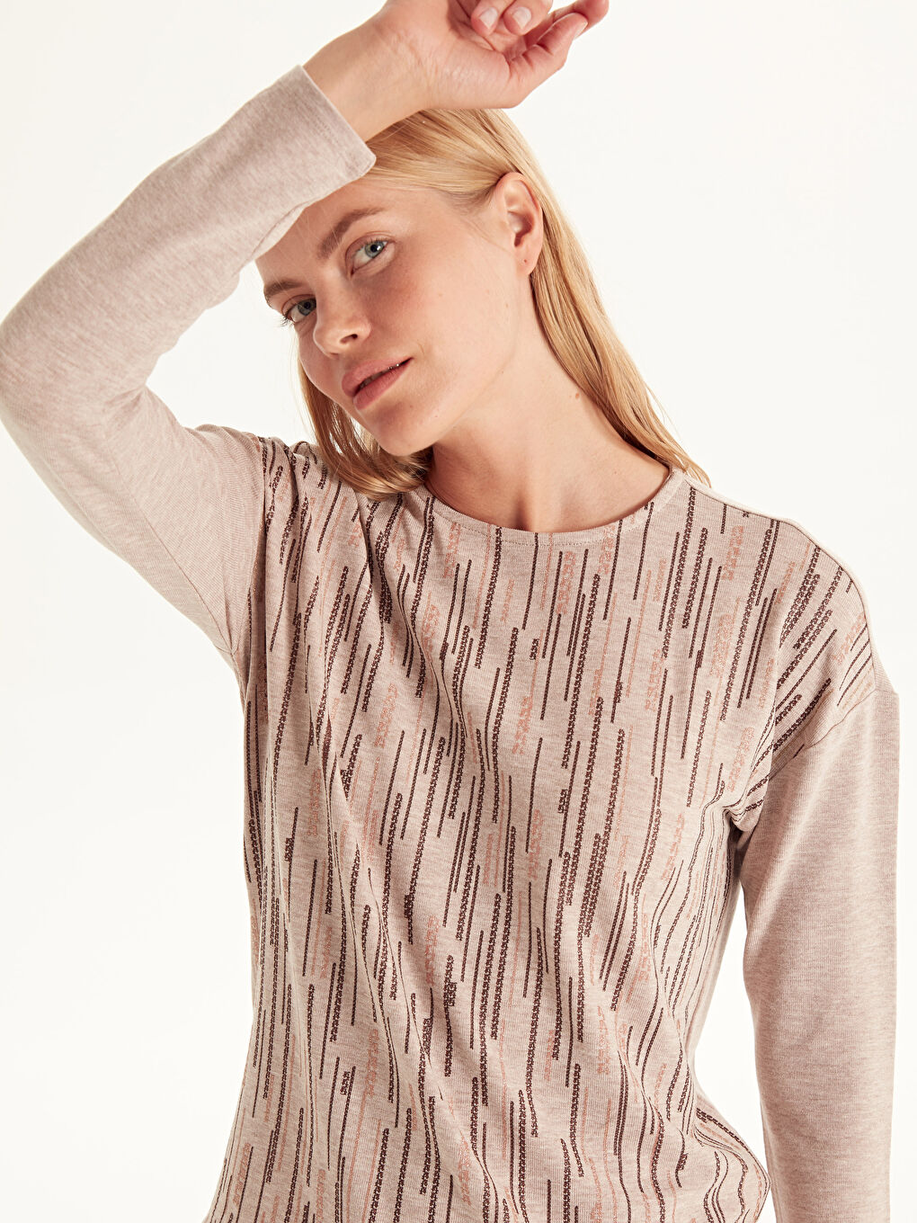 Bej Melanj Tişört-2