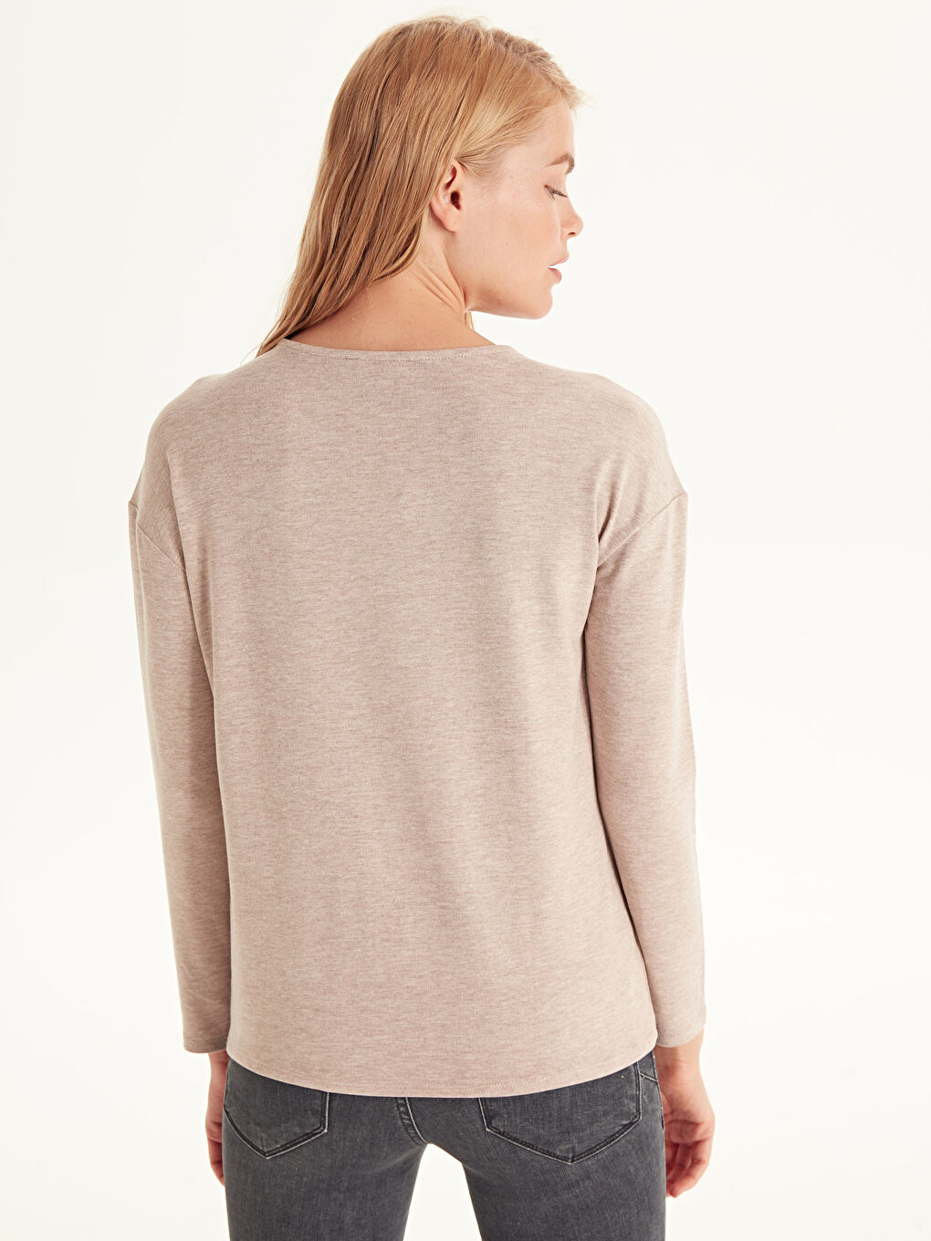 Bej Melanj Tişört-3