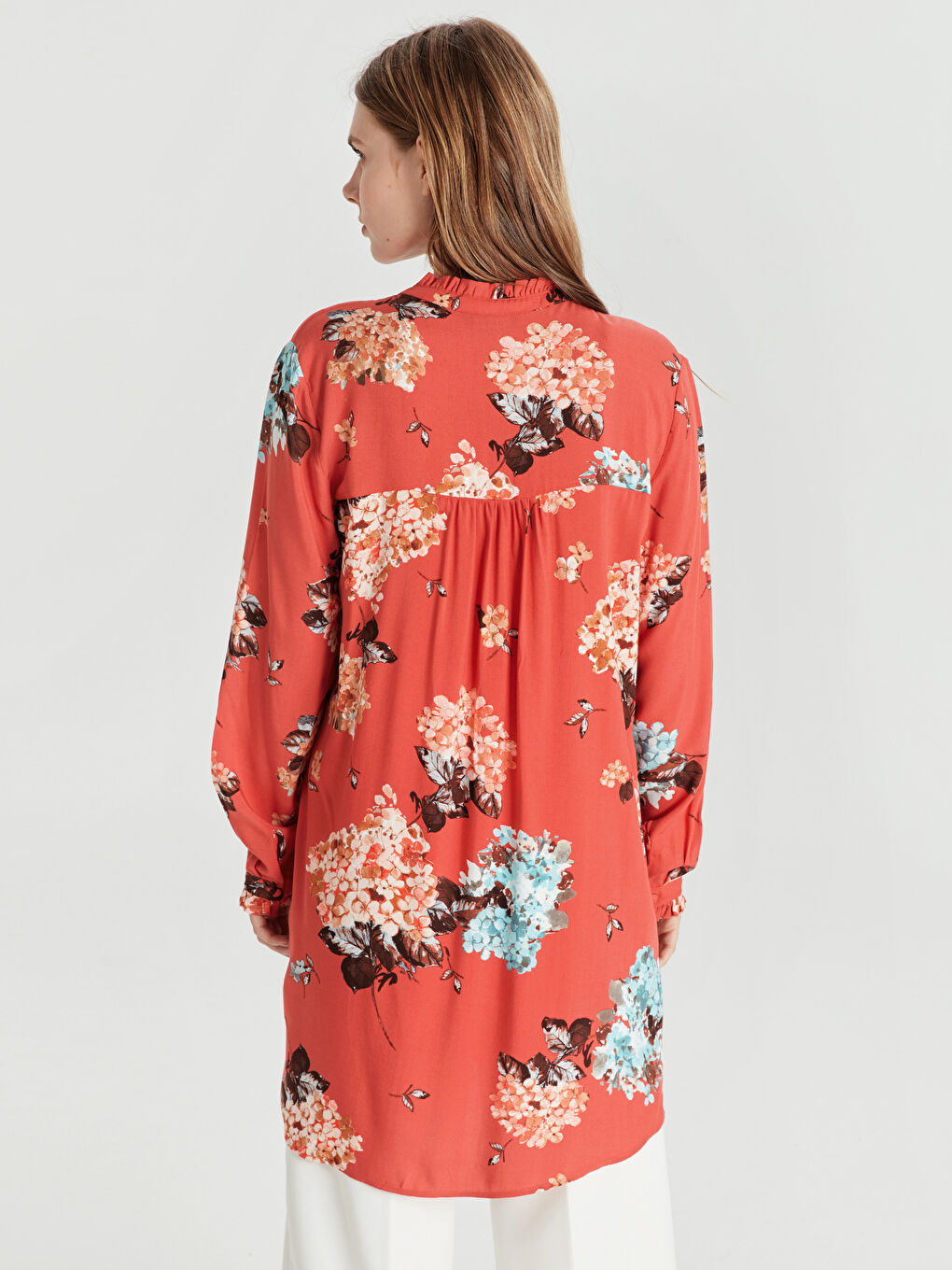 Bordo Baskılı Tunik-2