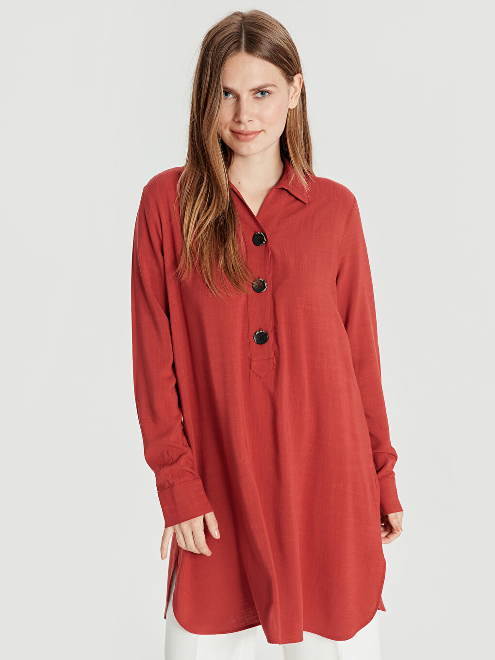 Açık Bordo Tunik-1