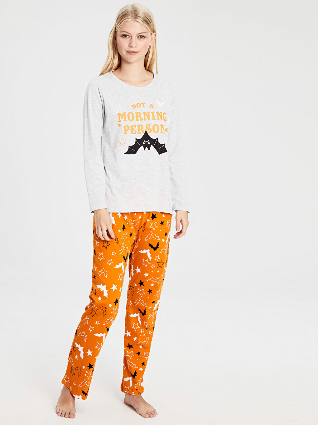 Gri Kadın Pijama Takım