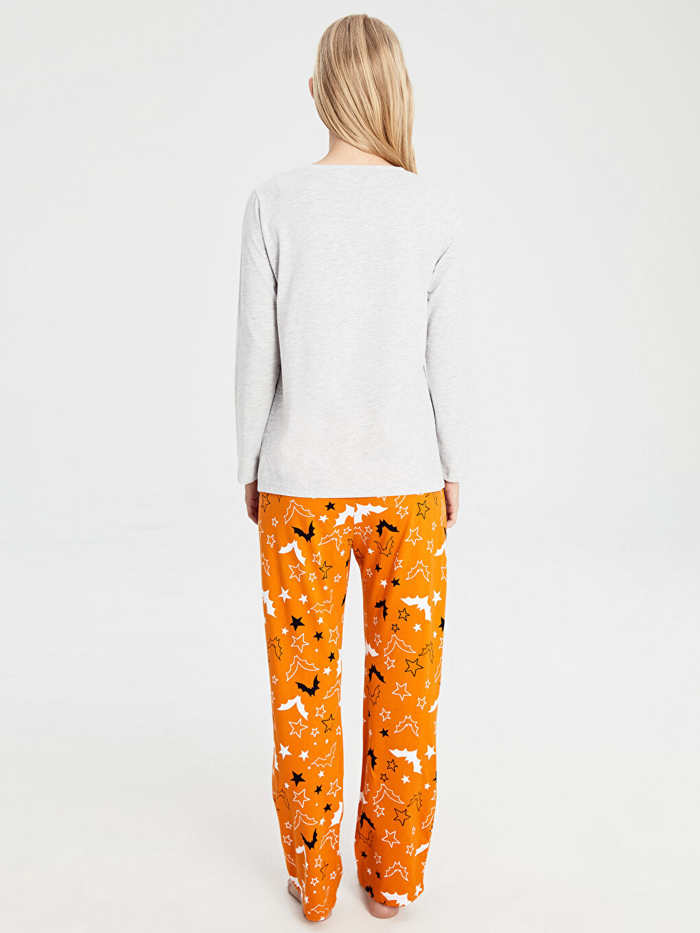 Gri Kadın Pijama Takım-3