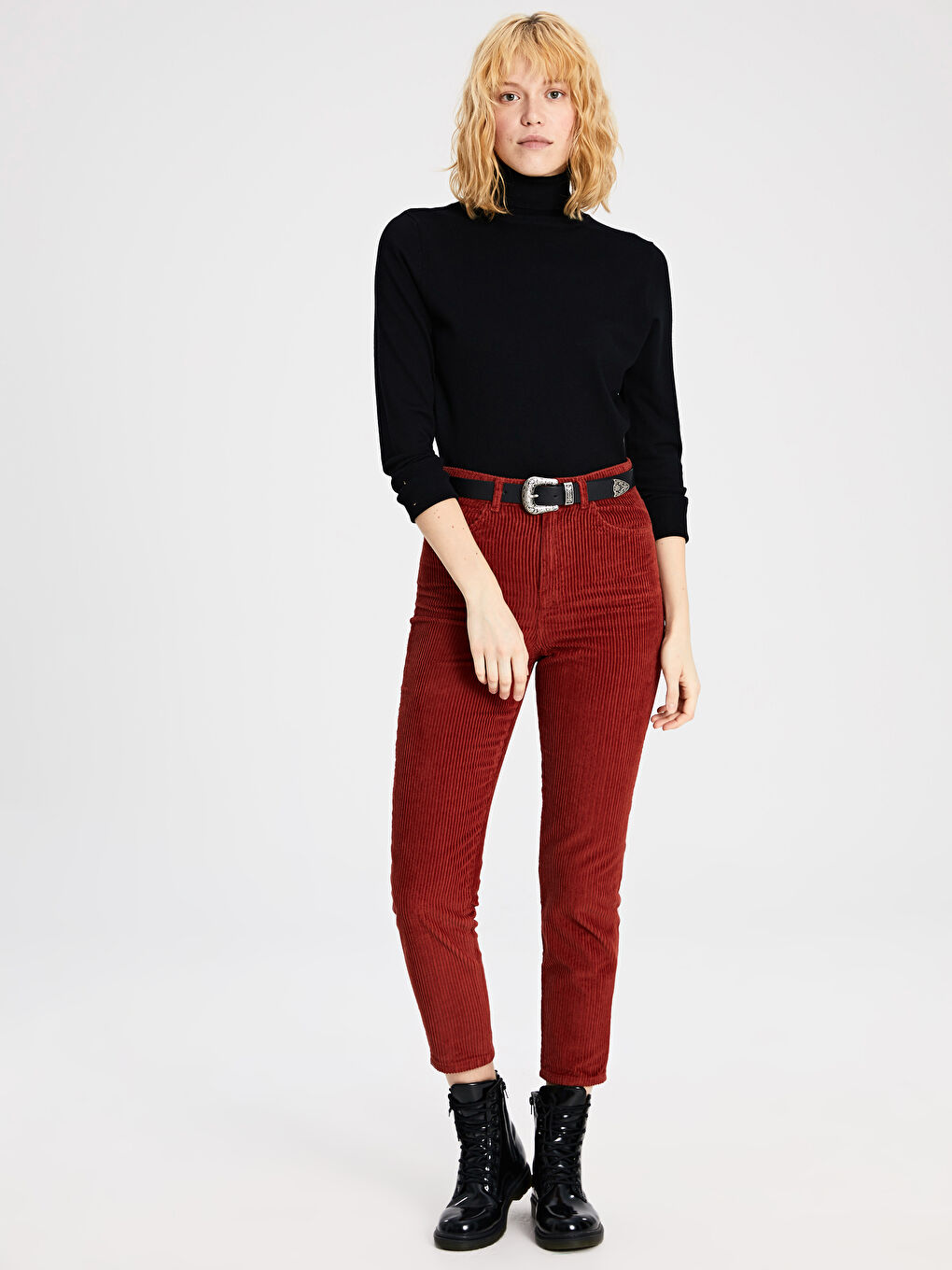LCW Vision Mom Fit Gabardine Women's Trousers -9WI302Z8-J8A