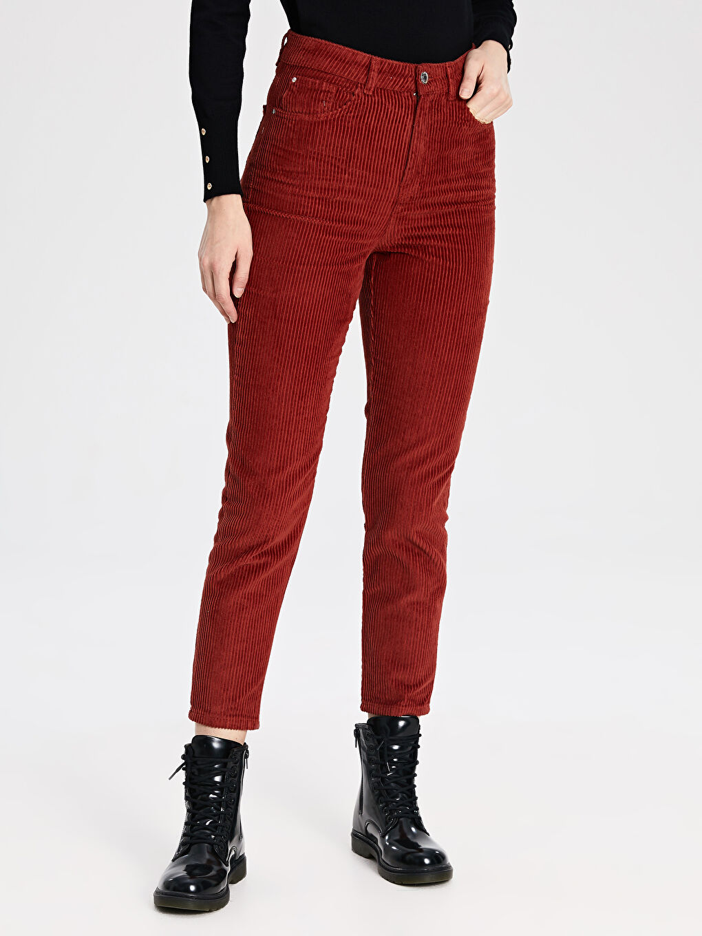 LCW Vision Mom Fit Gabardine Women's Trousers -9WI302Z8-J8A