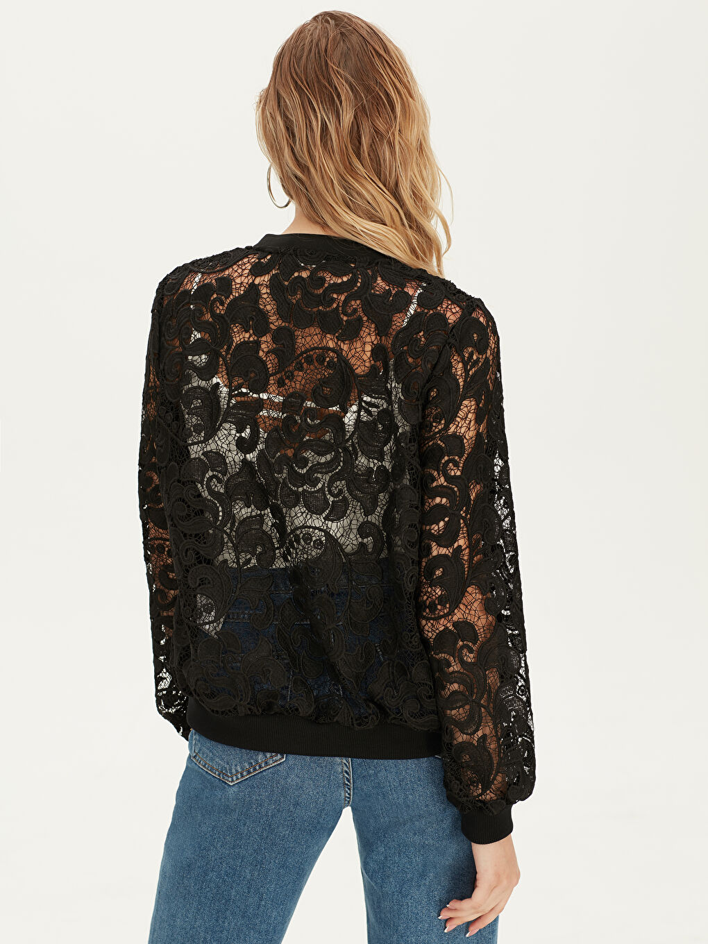 Yeni Siyah Fermuarlı Sweatshirt-2