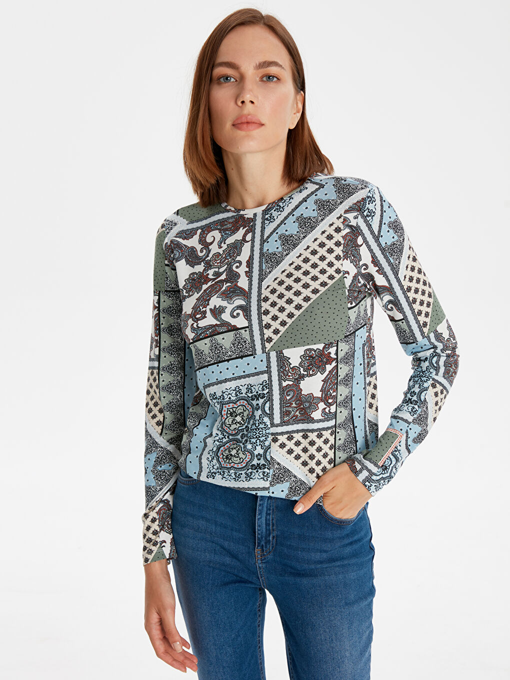 Açık Yeşil Baskılı Tişört