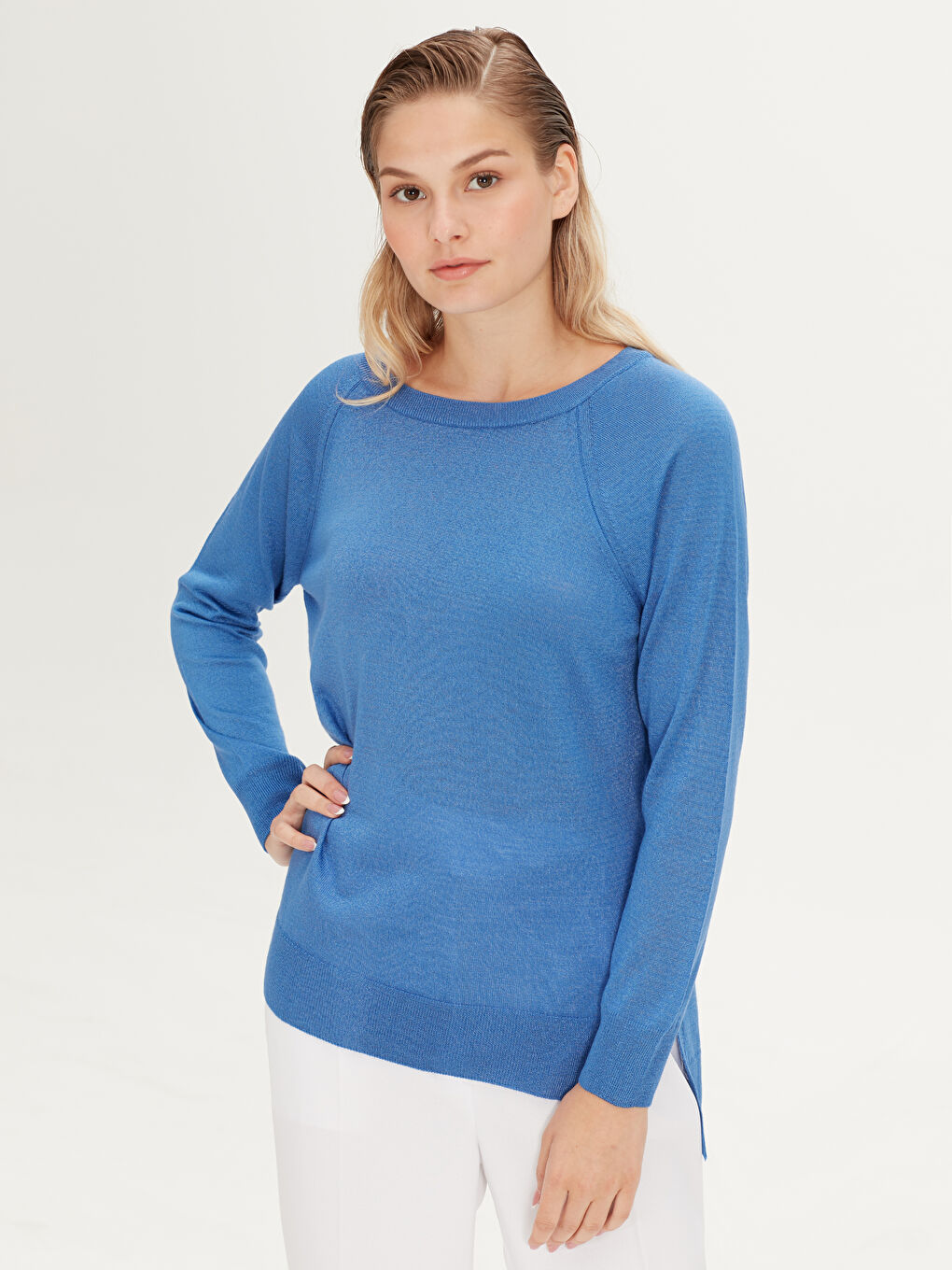 LCW Vision Woman BLUE Sweater -9WI859Z8-CSV