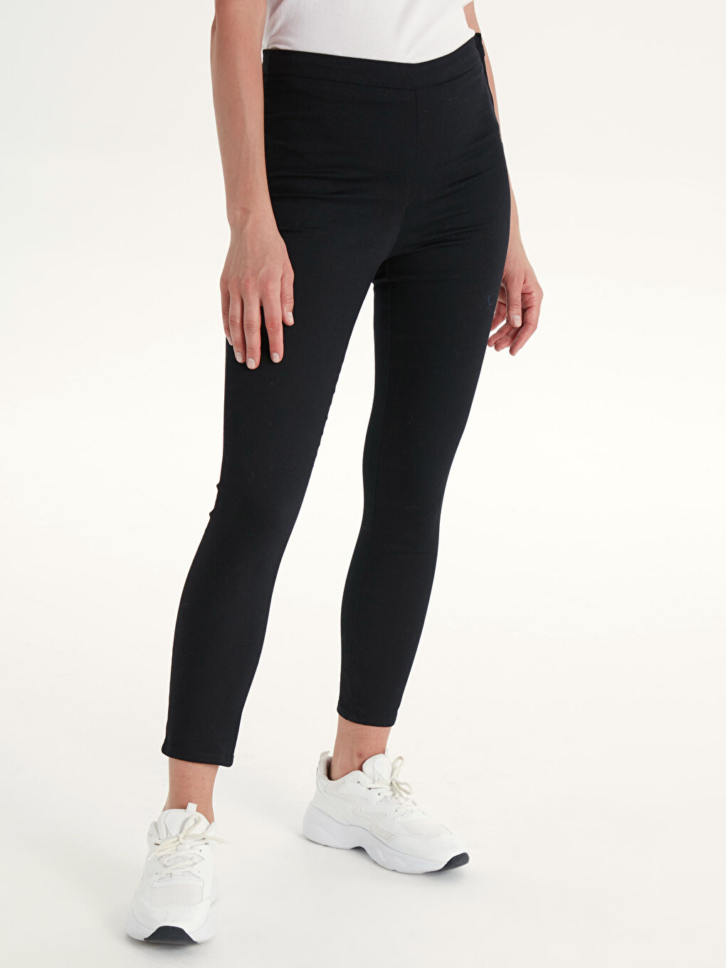 Женщины Черный Брюки-2