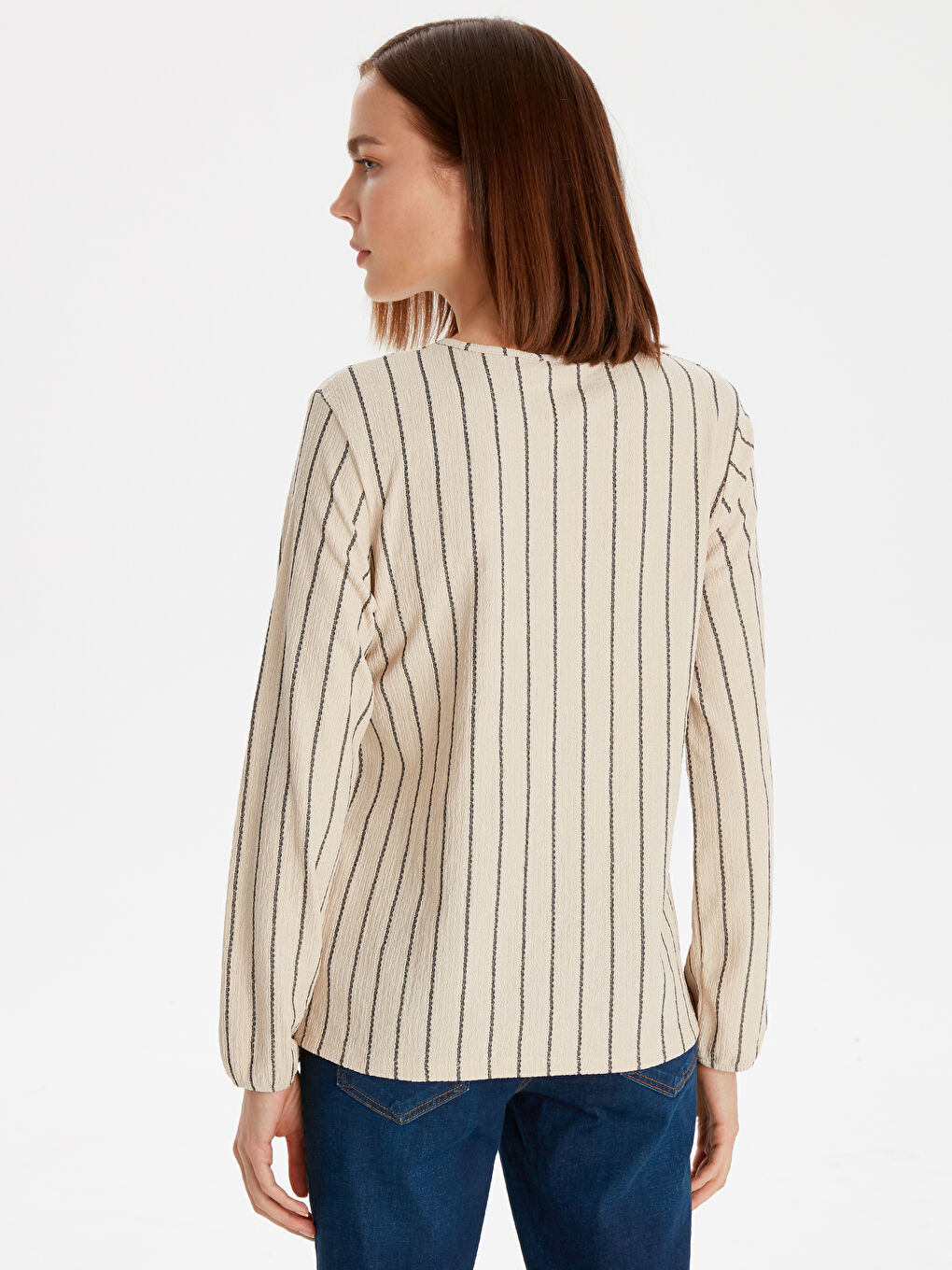 Siyah Uzun Kollu Kadın Tişört-2