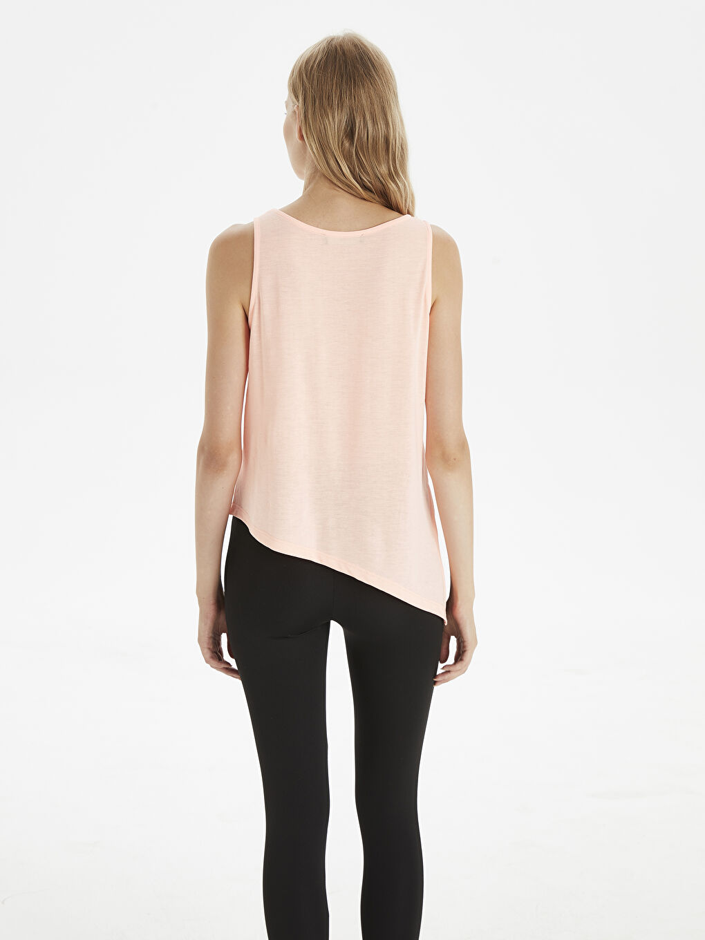 Mercan U Yaka Slogan Baskılı Aktif Spor Kadın Atlet-3