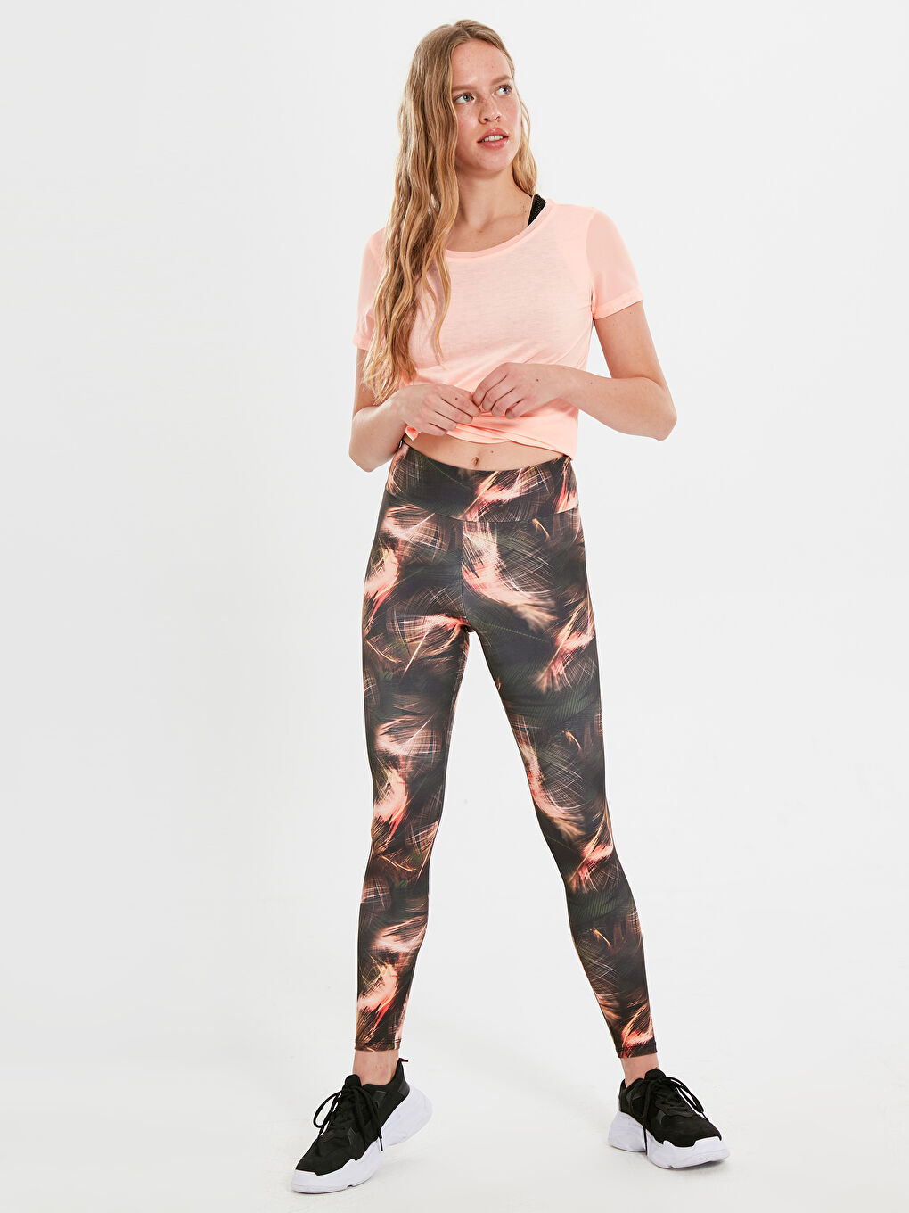 XSIDE ACTIVE Woman KHAKI Sports Leggings -9WJ162Z8-LS7