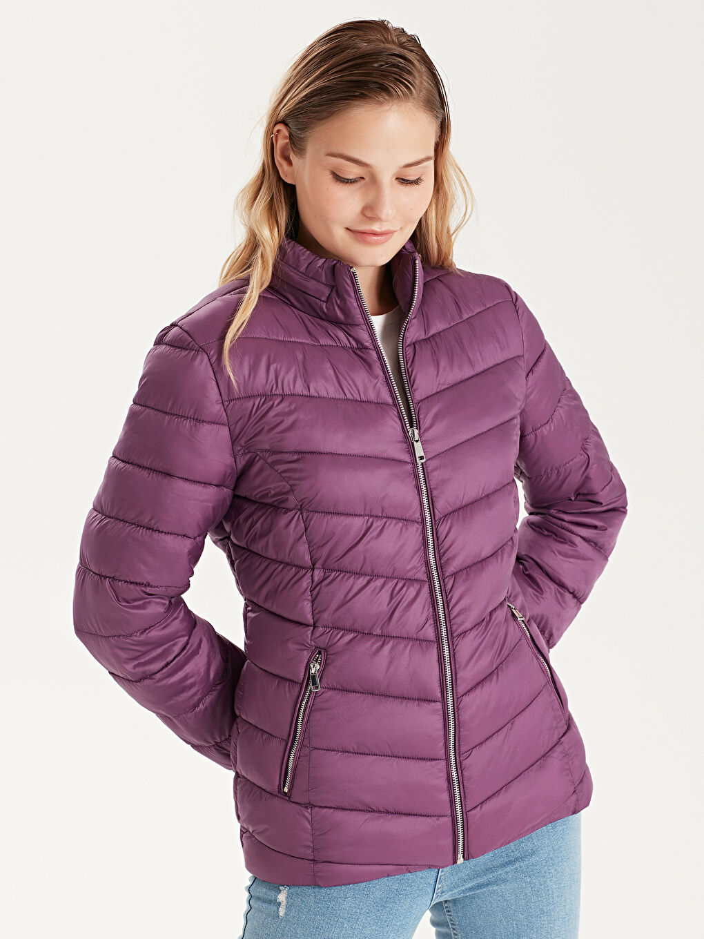 Woman PURPLE Puffer Coat -9WJ230Z8-EAP