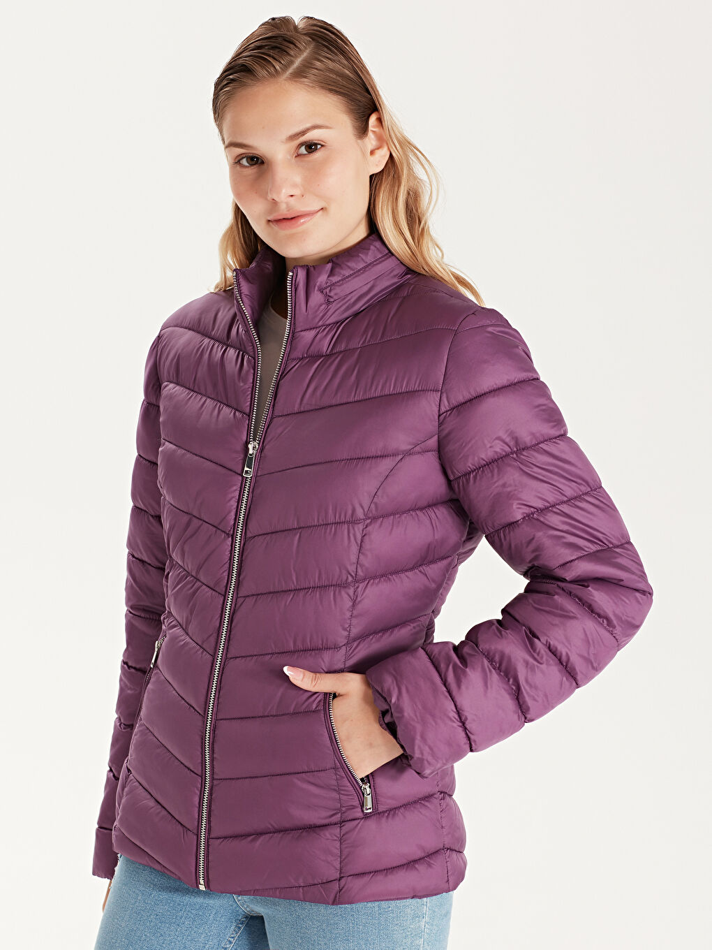 Woman PURPLE Puffer Coat -9WJ230Z8-EAP