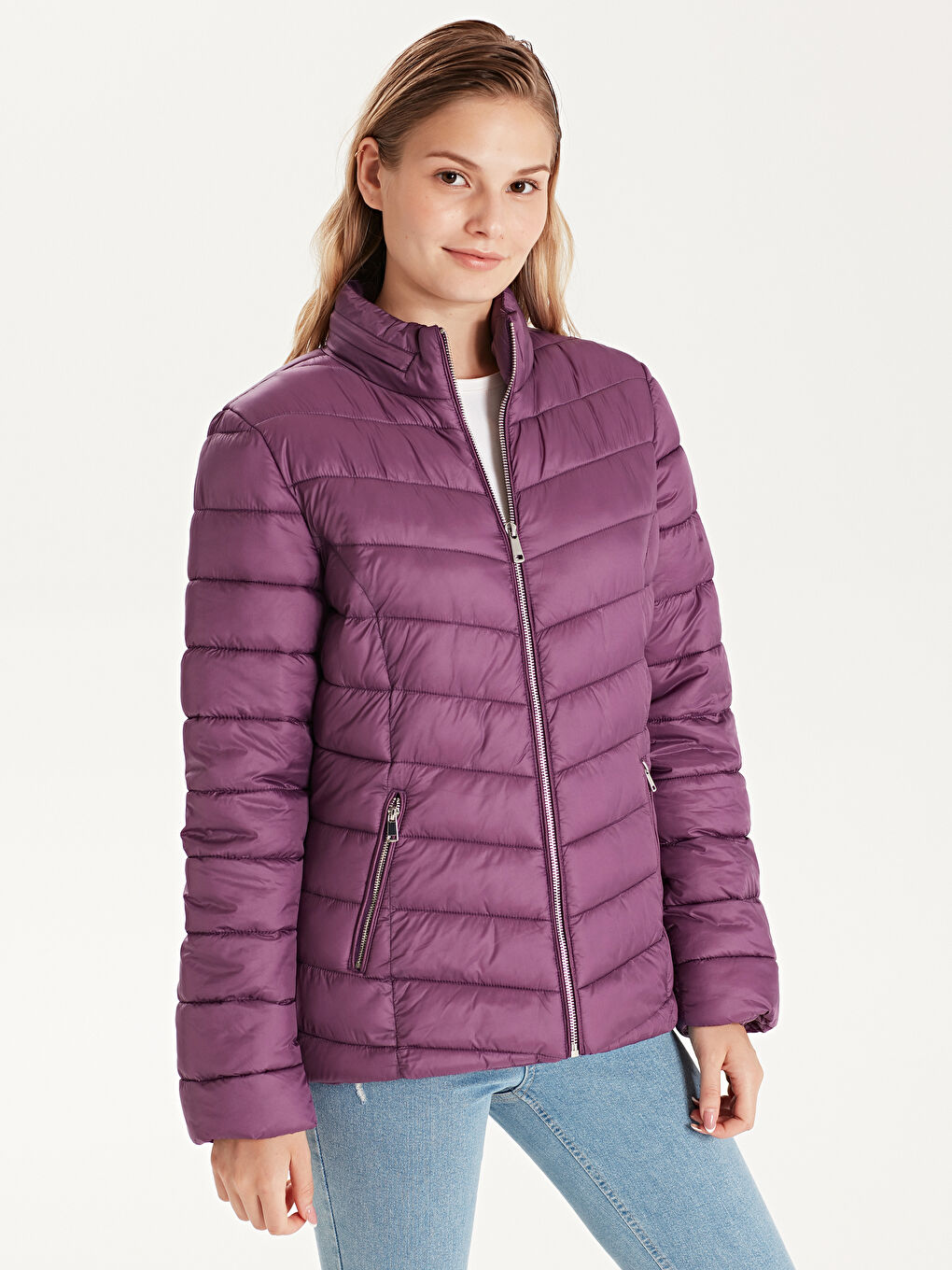 Woman PURPLE Puffer Coat -9WJ230Z8-EAP