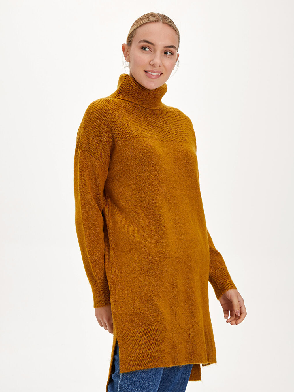 Әйелдерге арналған қалқан жағалы оверсайз туника-1