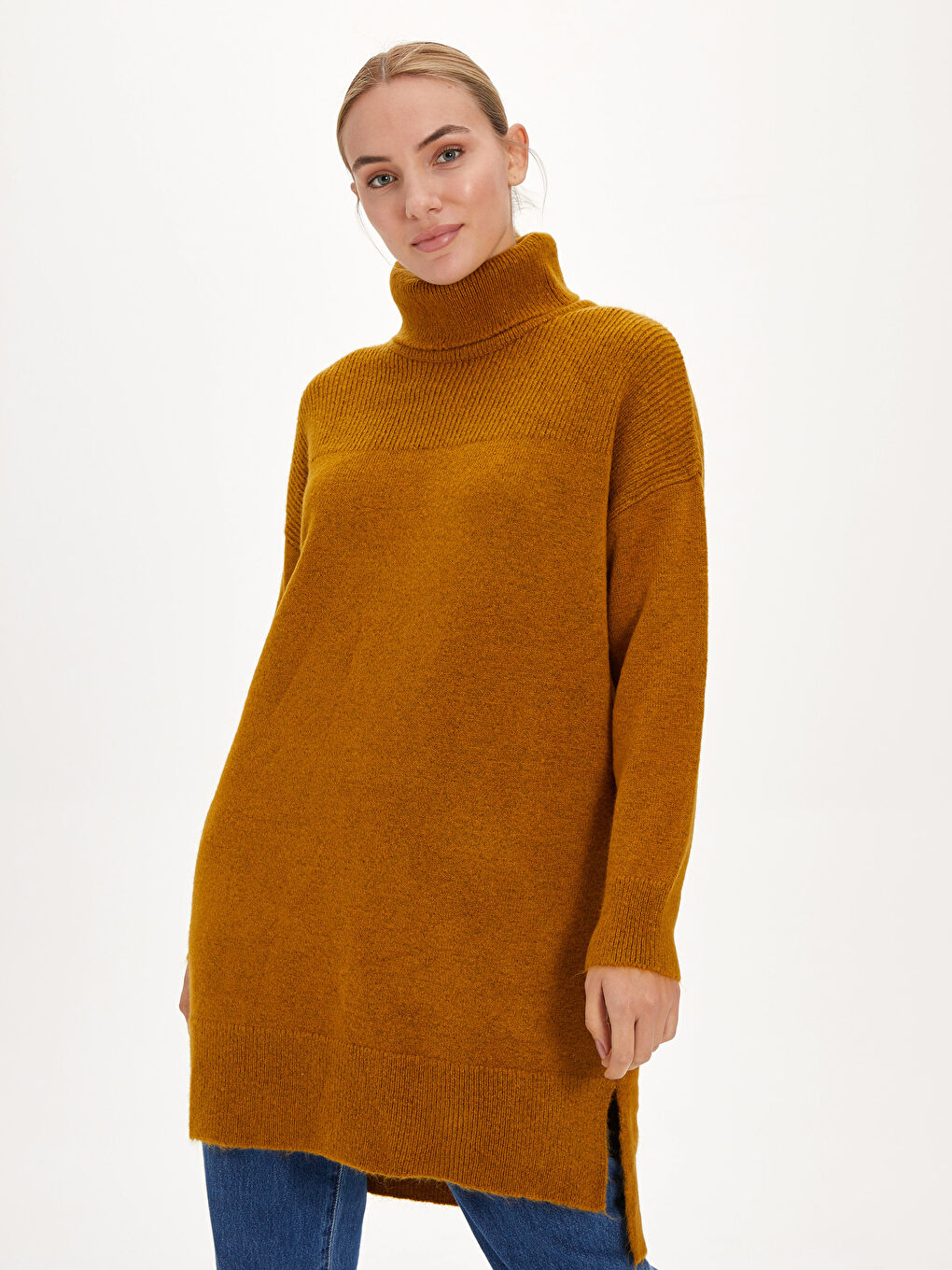 Әйелдерге арналған қалқан жағалы оверсайз туника-2