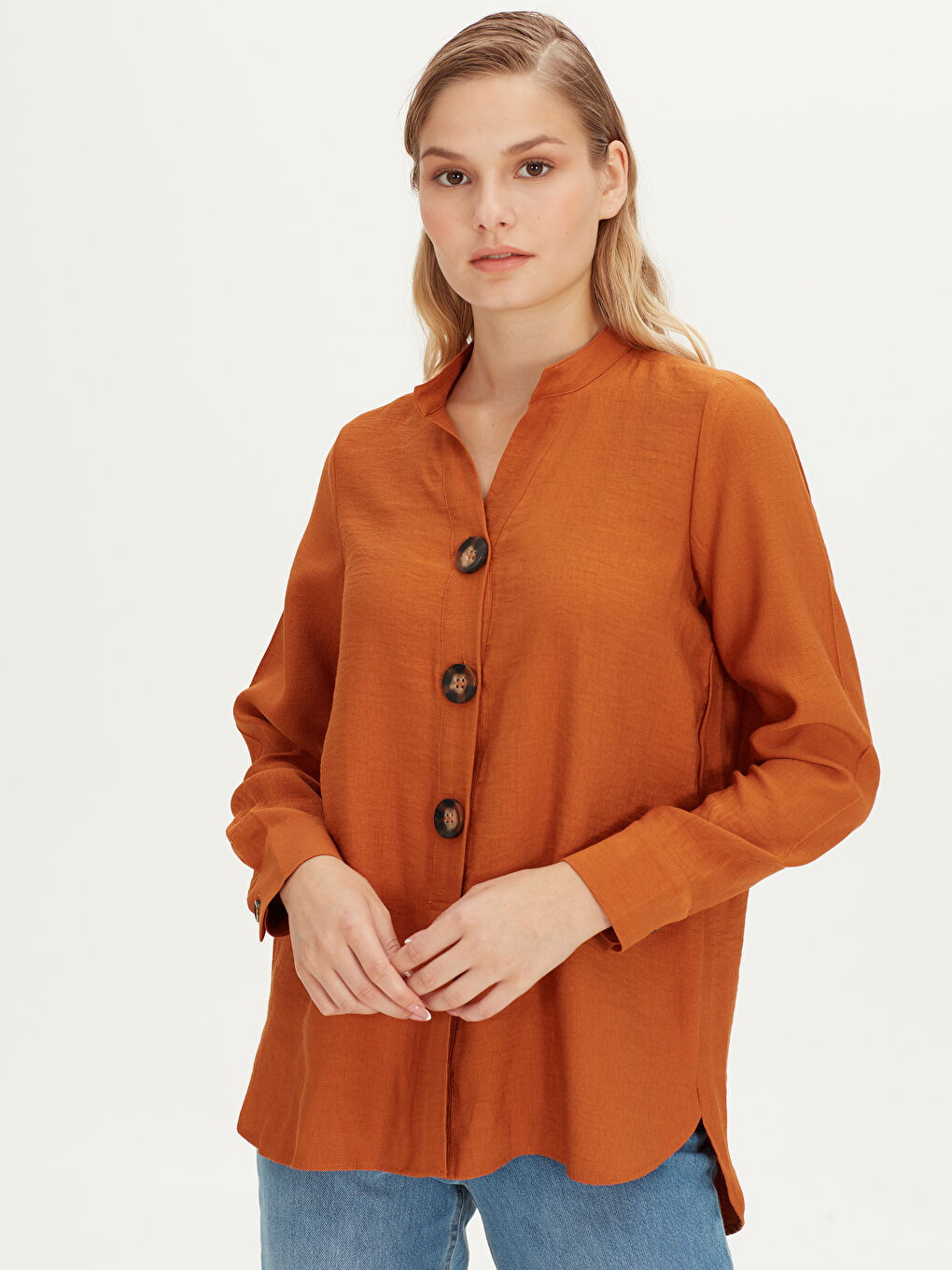 Chemise pour Femmes en Viscose à Manches Longues-1