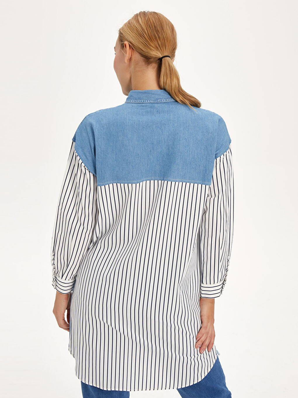 Orta İndigo Rodeo Jean Ceket-3