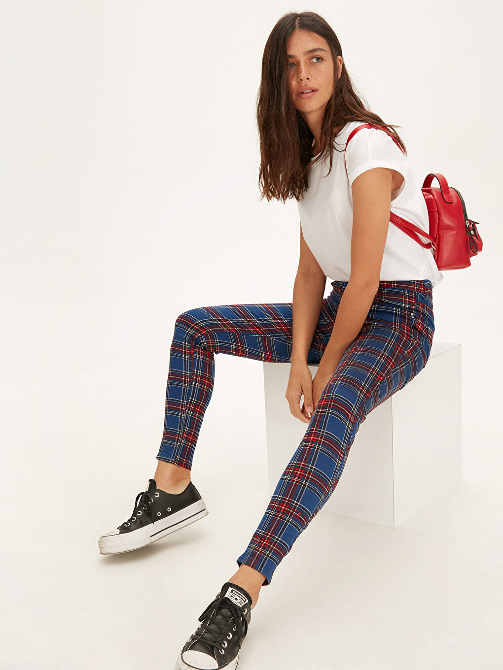 LCW Vision Extra Slim Fit Gabardine Women's Trousers -9WJ748Z8-LPA