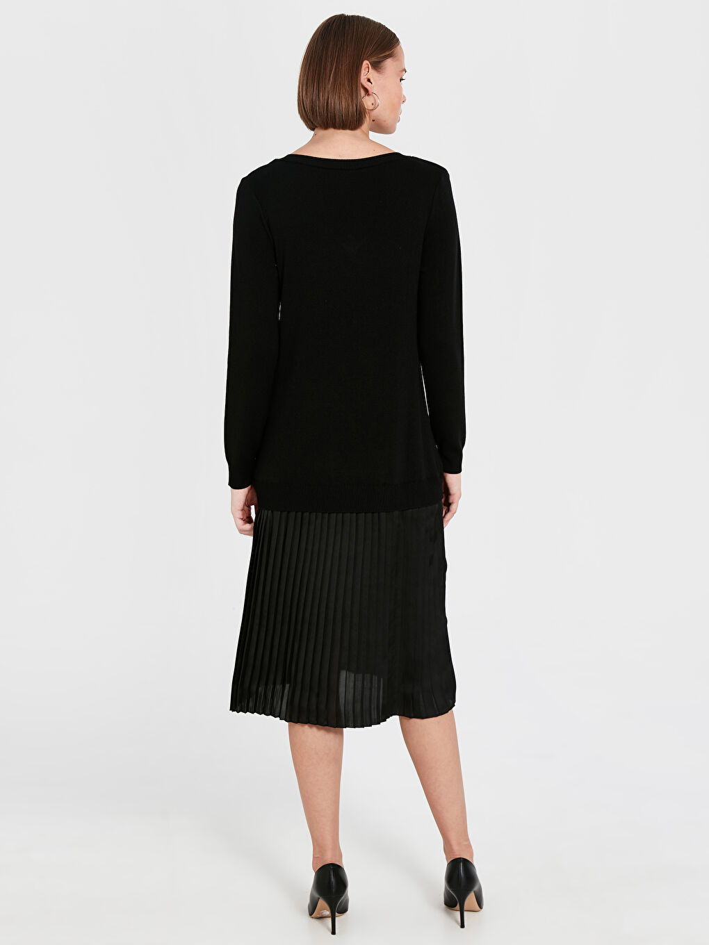 V-Neck Long Sleeve Women's Dress-2