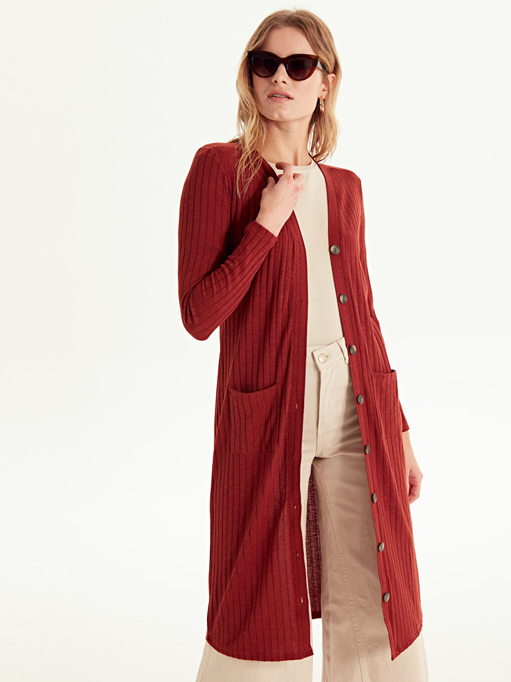 Woman BORDEAUX Cardigan-1