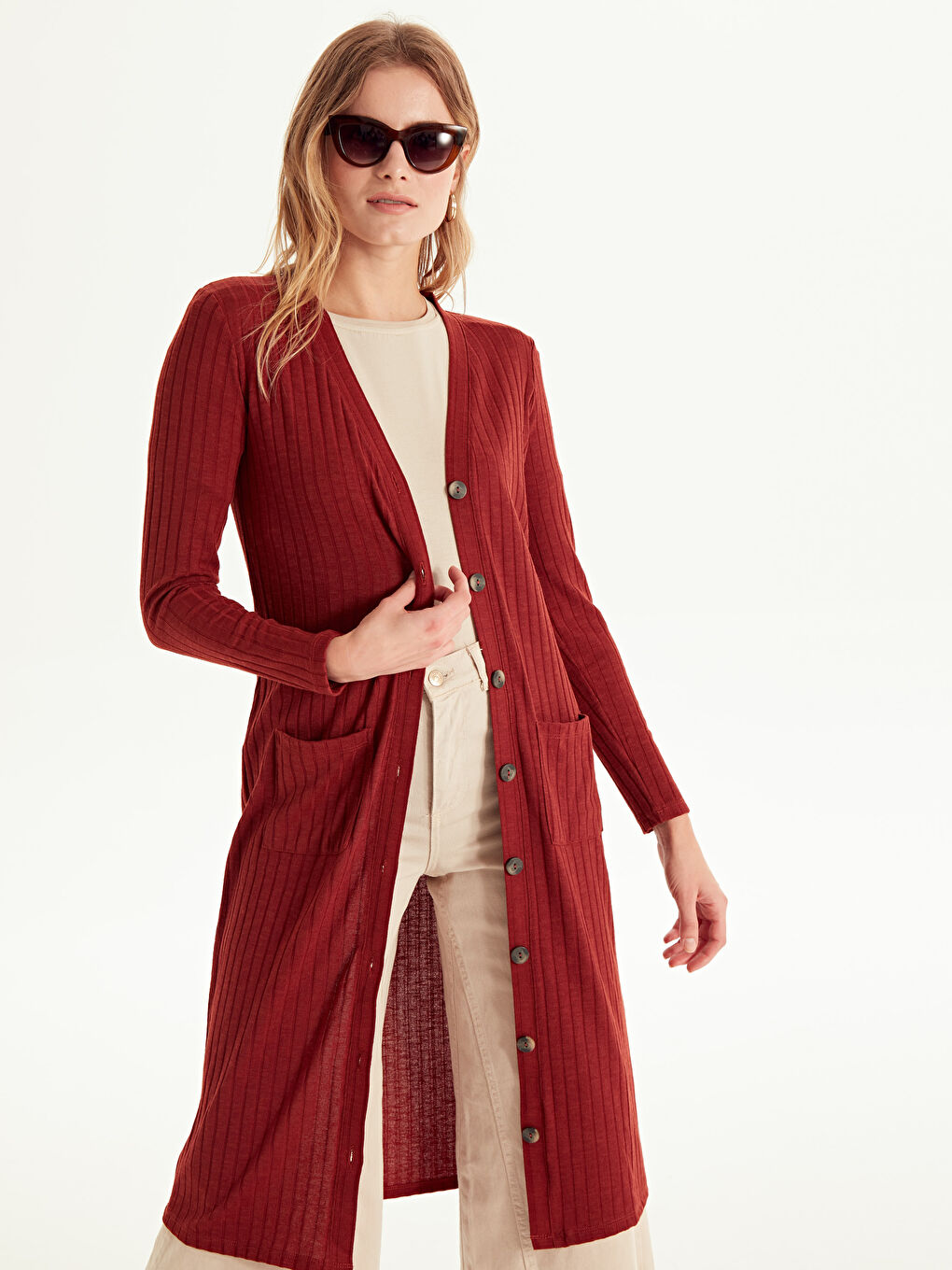 Woman BORDEAUX Cardigan-2