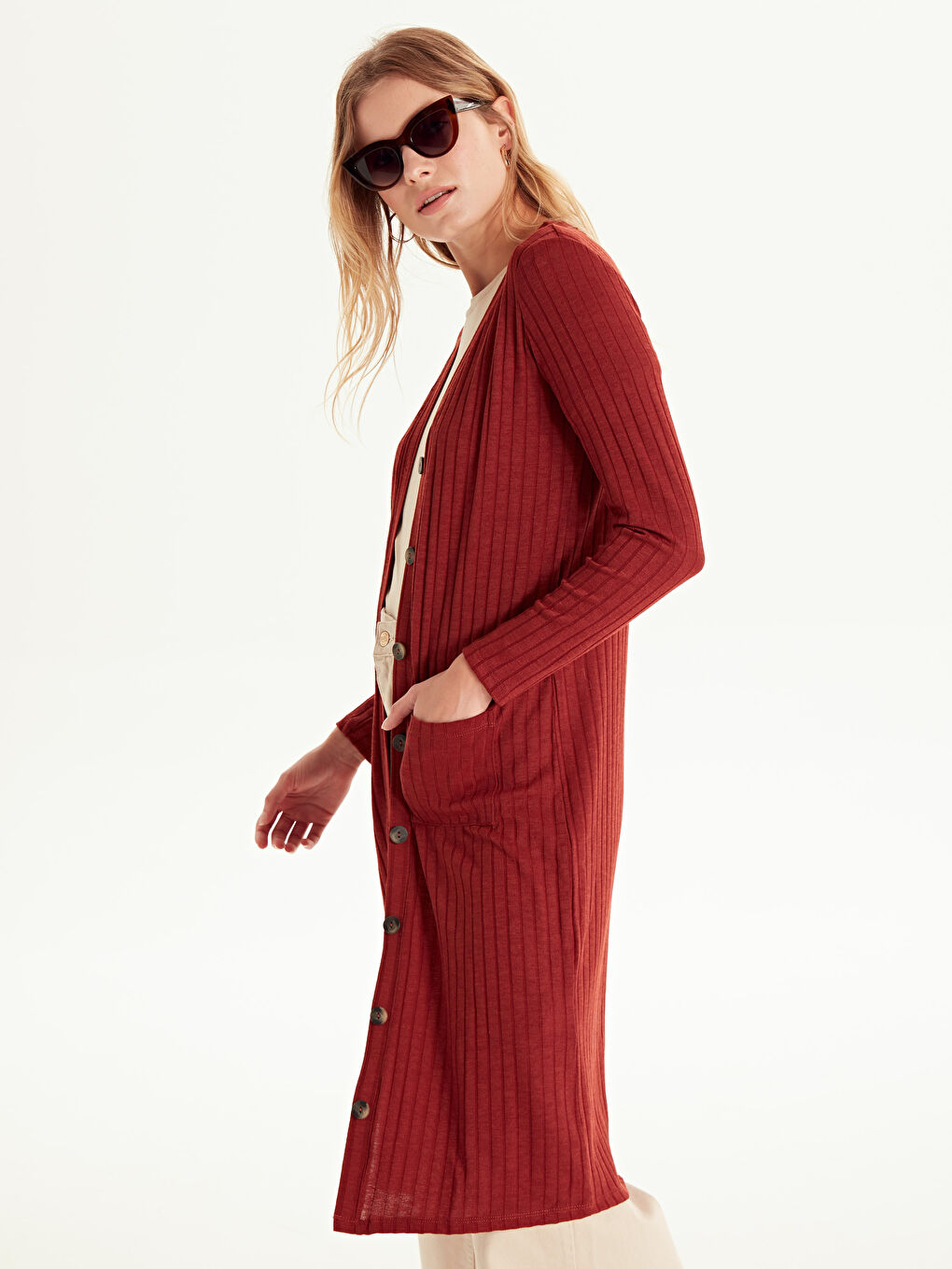 Woman BORDEAUX Cardigan-3